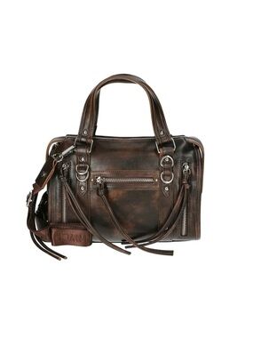 Madden NYC Brown Zipper Satchel